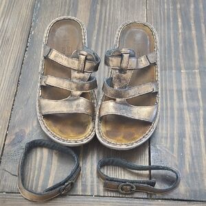 NAOT Bronze Leather Strappy Sandals Size 39
